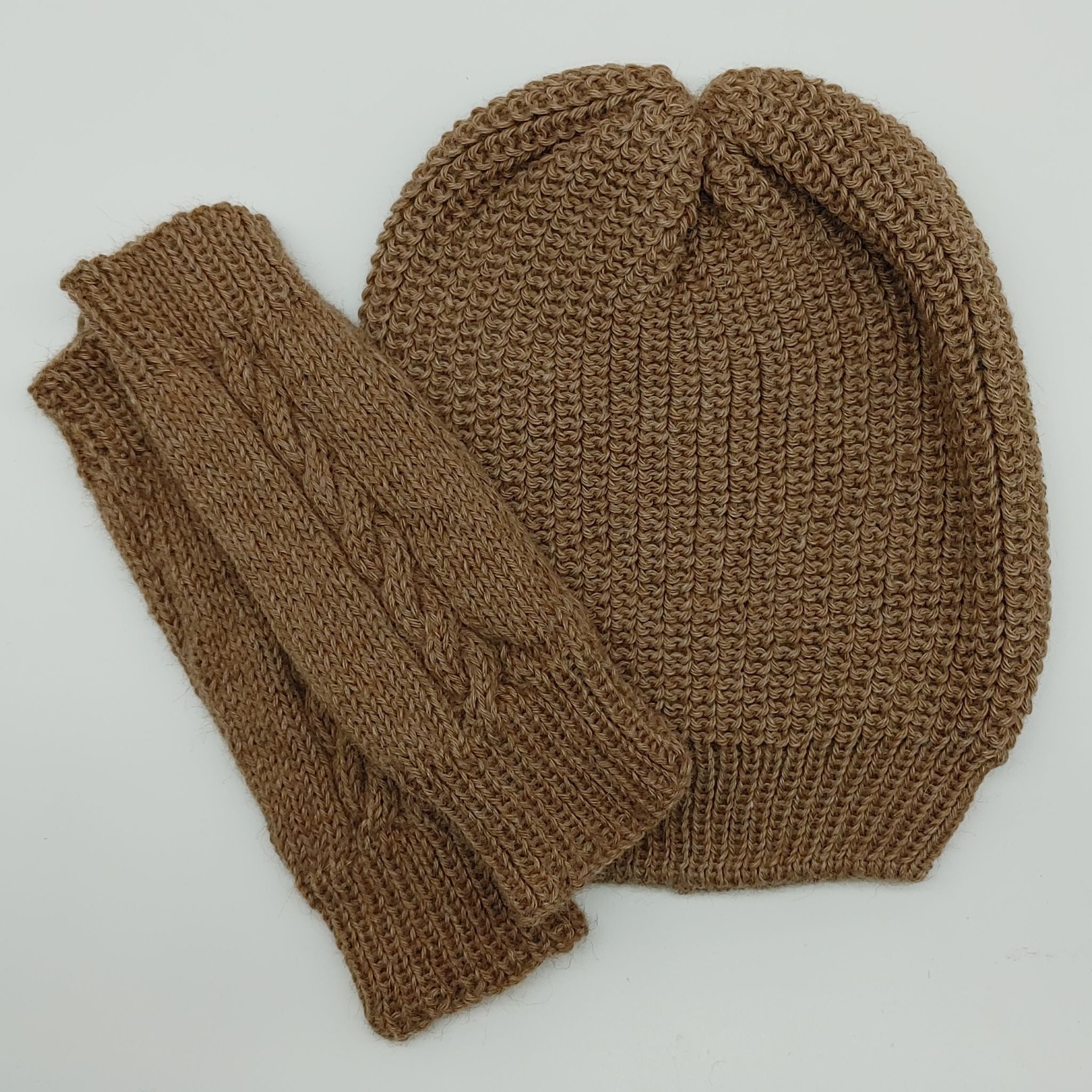 Fisherman's Rib Beanie with Mittens