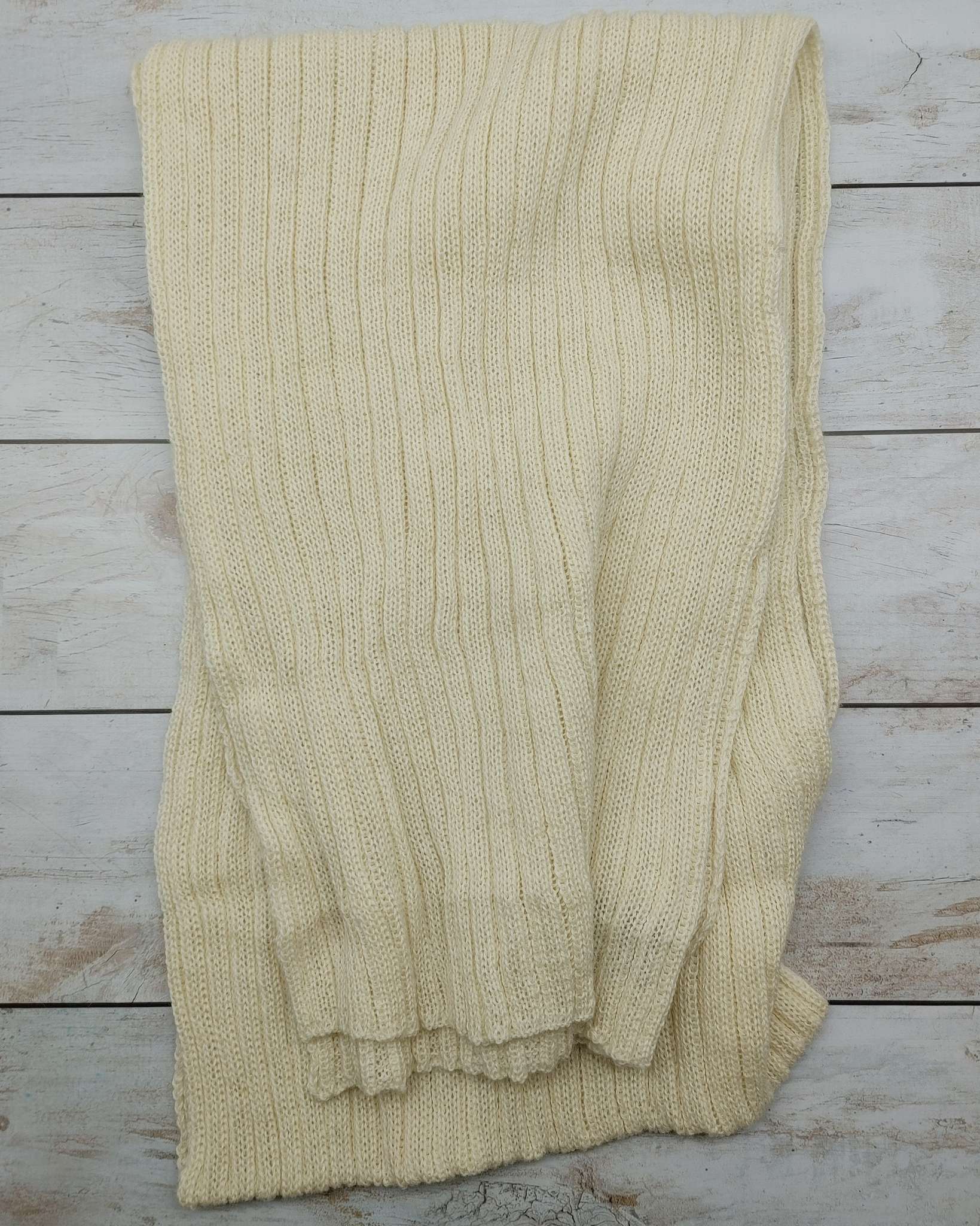 Rib Scarf Made From Alpaca Fibre Natural Colour Blends