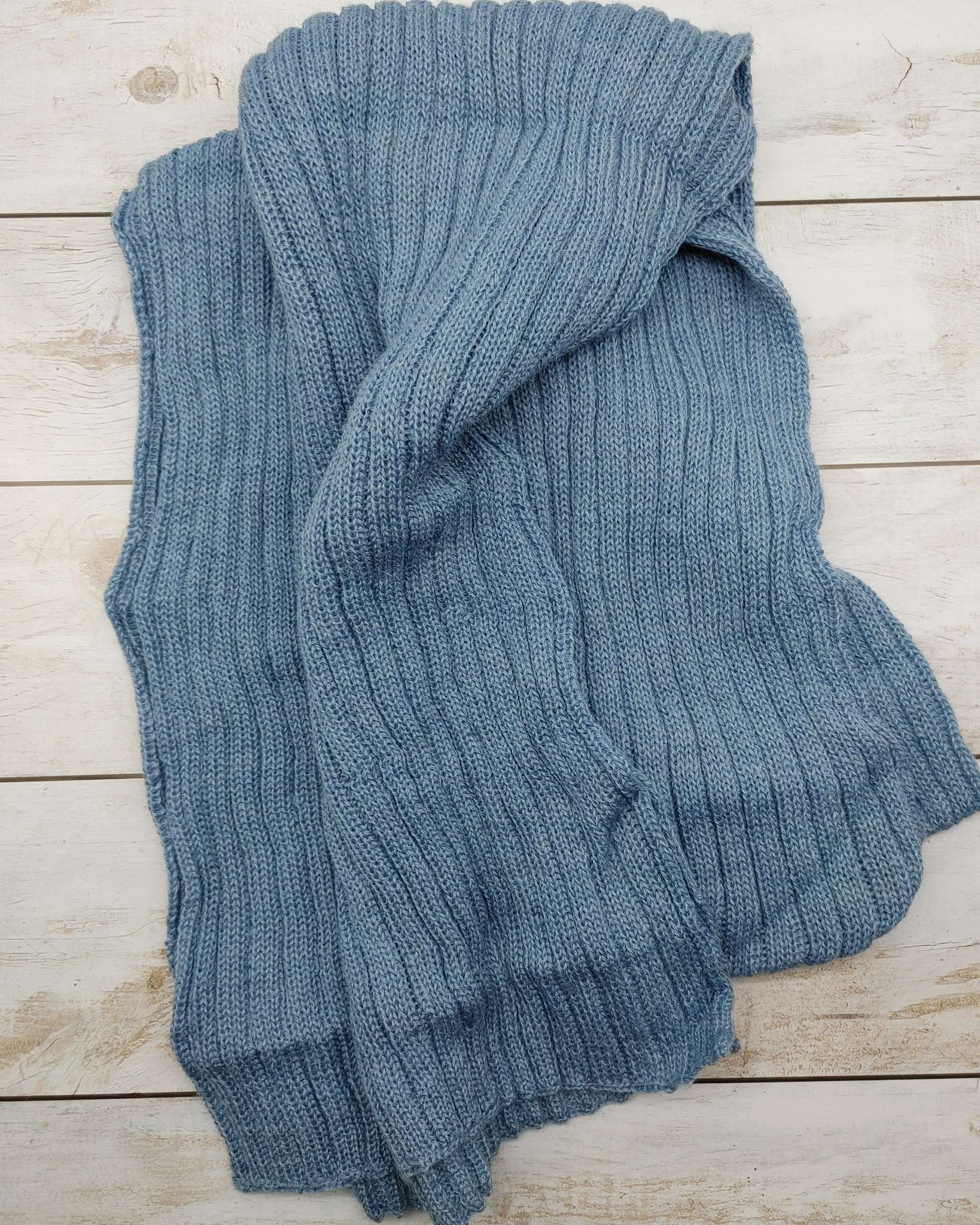 Rib Scarf Made From Alpaca Fibre Natural Colour Blends